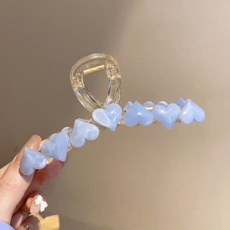 Sweet Adorable Love Heart Charm Jelly Fashion Hair Clip Claw