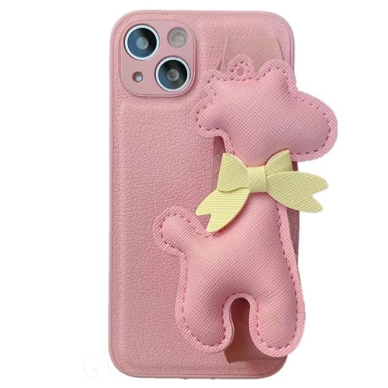 Fun Cute Giraffe Animal Design Leatherette Soft iPhone Protective Phone Case Cover