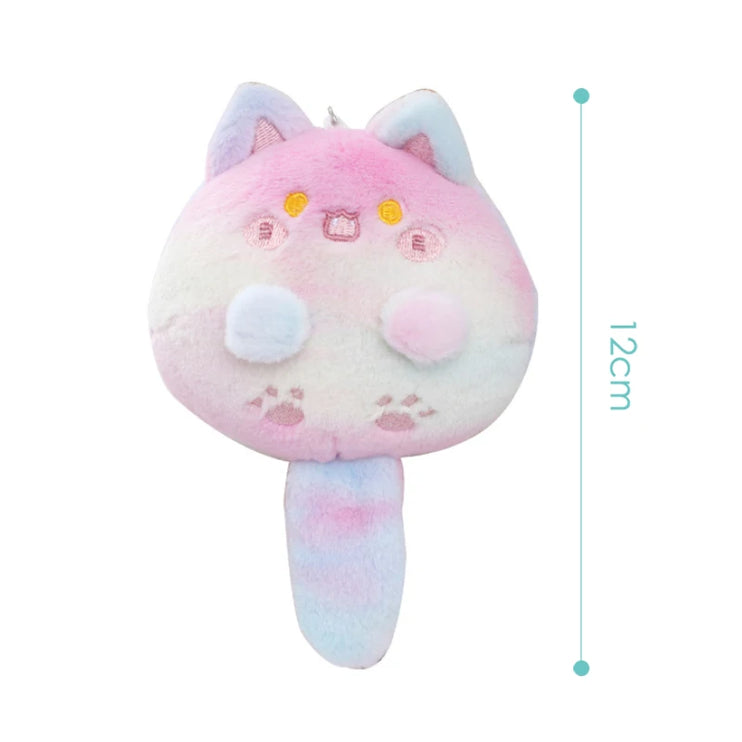 Cute Soft Pastel Kitty Cat Mini Plush Pendant Charm Keychain