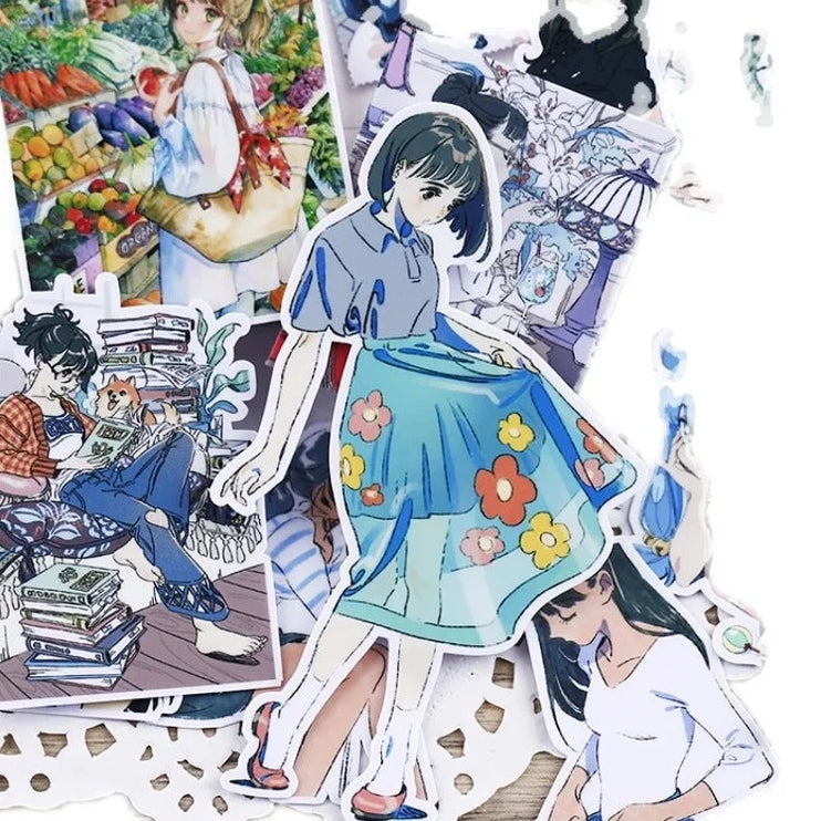 21pc Cute Japanese Cartoon Characters Scrapbooking DIY Craft Decor Journal Stickers - Accessoriesforever
