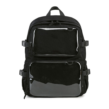 Cute Solid Large Clear Front Pockets Pin Display School Fashion Ita-bag Backpack