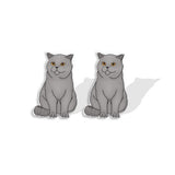 Cute Shorthair Cat Animal Lovely Fashion Mini Stud Earrings