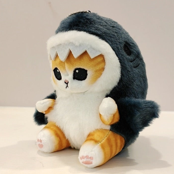 Adorable Cute Fried Shrimp Tempura Shark Cat Design Stuffed Animal Plushie