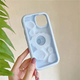 Cute 3D Sheep Daisy Holder Stand Phone Case Cover For iPhone 15 14 13 12 11 Pro Max