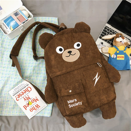 Cute Bear Animal Design Large Travel School Fashion Bag Backpack