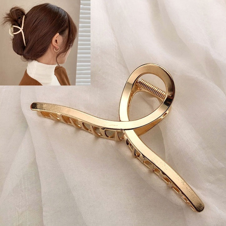 Simple Classic Elegant Metal Fashion Hair Jewelry Clip Claw - Accessoriesforever