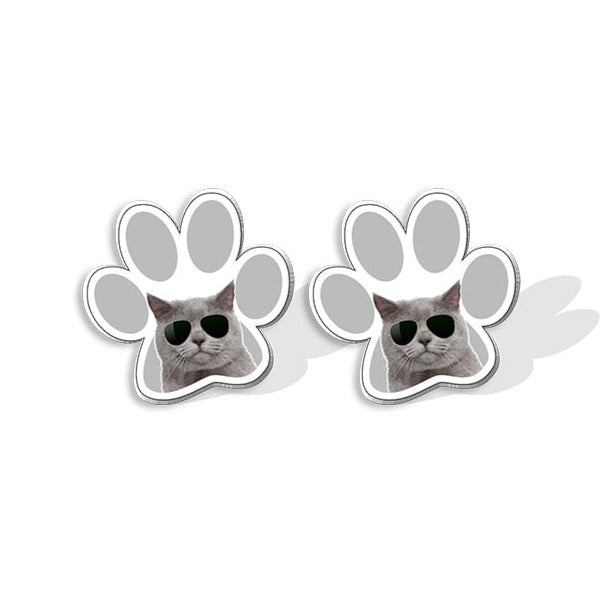 Cute Shorthair Cat Animal Lovely Fashion Mini Stud Earrings