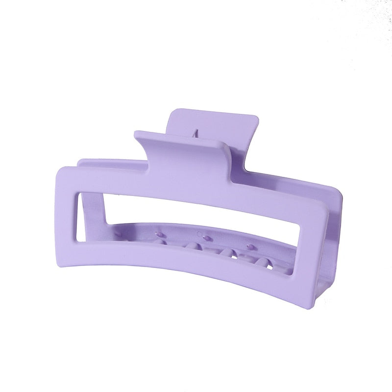 Large Oversized Rectangular Frosted Matted Fashion Hair Jewelry Clip Claw