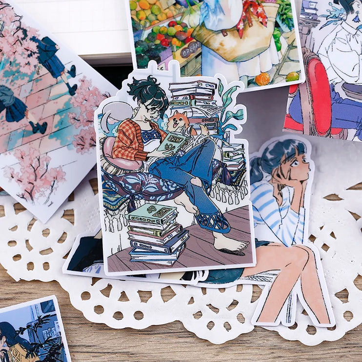 21pc Cute Japanese Cartoon Characters Scrapbooking DIY Craft Decor Journal Stickers - Accessoriesforever