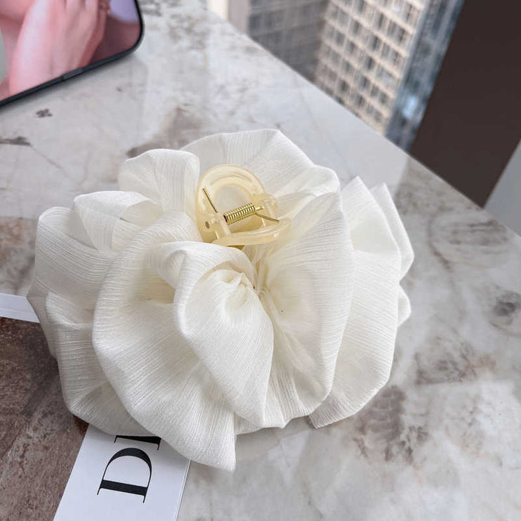 Sweet Beautiful Mesh Tulle Bow Design Hair Clip Claw - Accessoriesforever