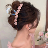 Sweet Adorable Love Heart Charm Jelly Fashion Hair Clip Claw