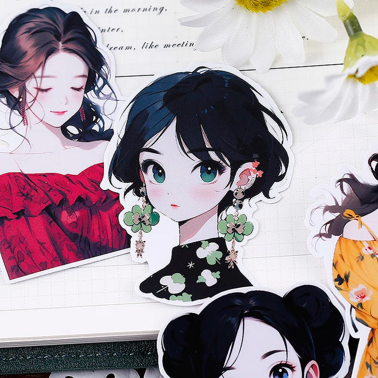 16pc Cartoon Time Beauty Girls Scrapbooking DIY Craft Decor Journal Stickers - Accessoriesforever