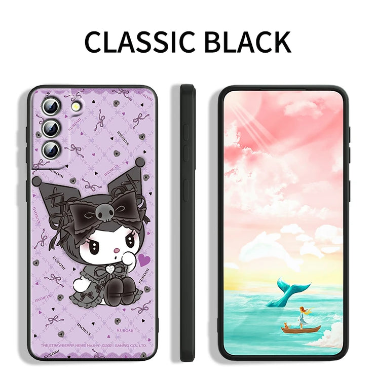 Cute Sanrio Kuromi My Melody Lightweight Slim Protective Phone Case Cover for Samsung Galaxy
