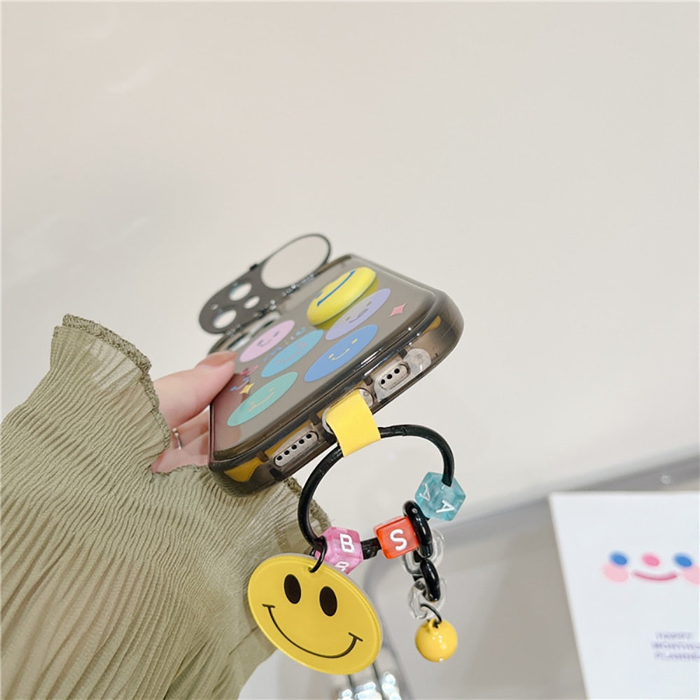 Cute Smiley Mini Mirror Soft iPhone Protective Phone Case Cover