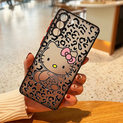 Cute Hello Kitty Ultra Lite Frosted Clear Phone Case Cover for Samsung Galaxy