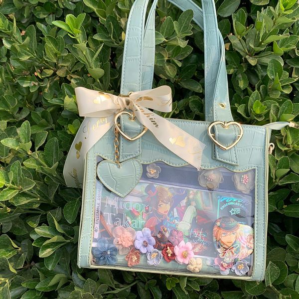Trendy Cute Fashion Ribbon Ita-bag Crossbody Shoulder Handbag Tote Bag 