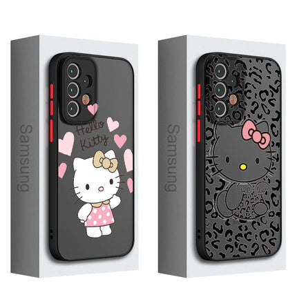 Cute Hello Kitty Ultra Lite Frosted Clear Phone Case Cover for Samsung Galaxy