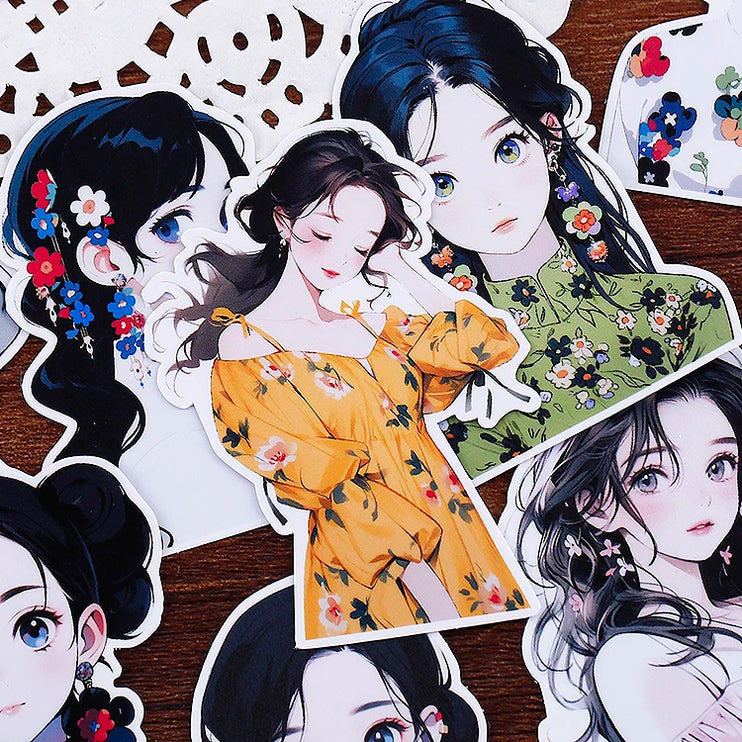 16pc Cartoon Time Beauty Girls Scrapbooking DIY Craft Decor Journal Stickers - Accessoriesforever
