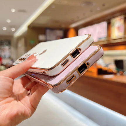 Luxury Plating Side Love Heart Design Slim Phone Case Samsung Galaxy