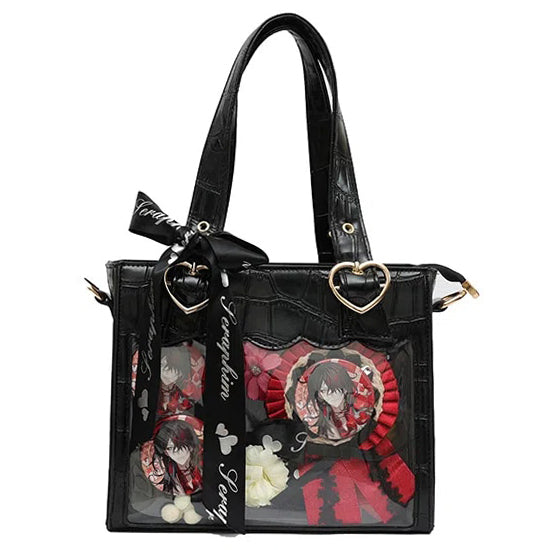 Trendy Cute Fashion Ribbon Ita-bag Crossbody Shoulder Handbag Tote Bag 