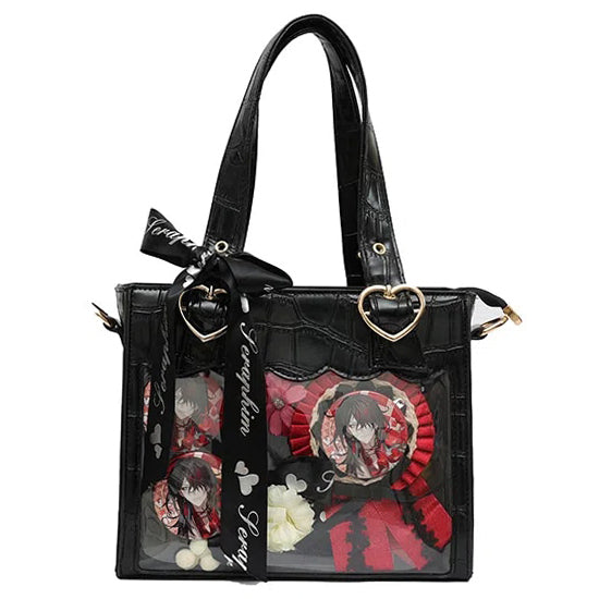 Trendy Cute Fashion Ribbon Ita-bag Crossbody Shoulder Handbag Tote Bag 