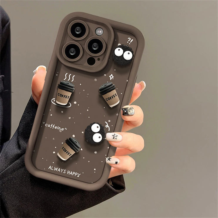 Cute Fun 3D Coffee and Caffeine Phone Case Cover for Samsung Galaxy