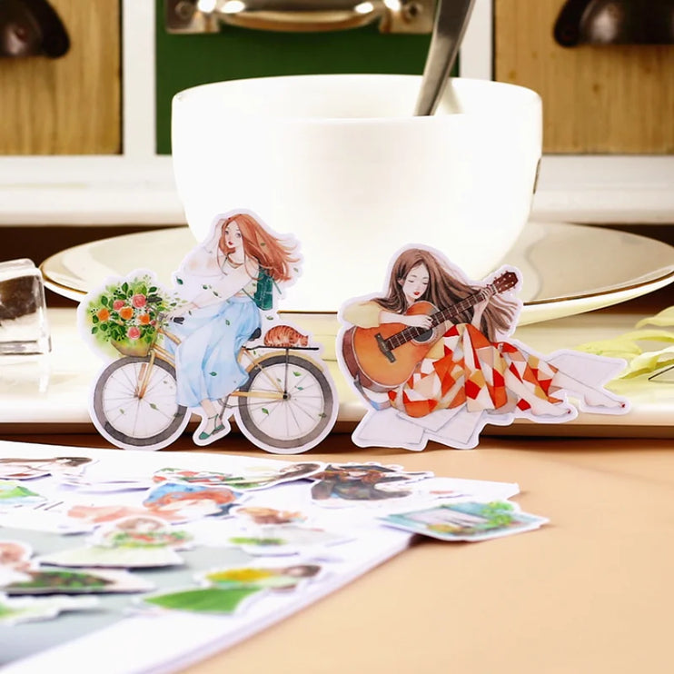 20pcs Creative Cute Girls Scrapbooking DIY Craft Decor Journal Stickers - Accessoriesforever