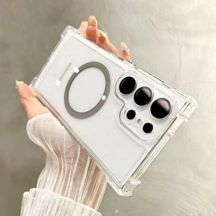 Luxury Reinforced Corners Transparent Armour Magnetic Case for Samsung Galaxy
