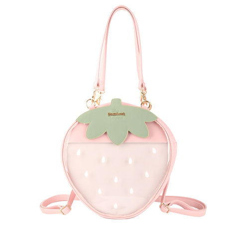 Cute Strawberry Shape Pin Display Fashion Crossbody Pin Ita-bag Backpack