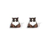 Cute Cartoon Cats Animal Fashion Mini Stud Earrings