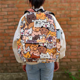 Super Cute Cat Cartoon Anime Animal Waterproof Fashion Travel Laptop School Backpack