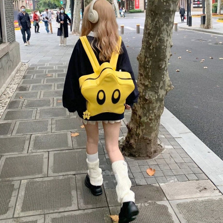 Cute Fun Big Eyes Star Shaped Waterproof Travel Party Bag Backpack