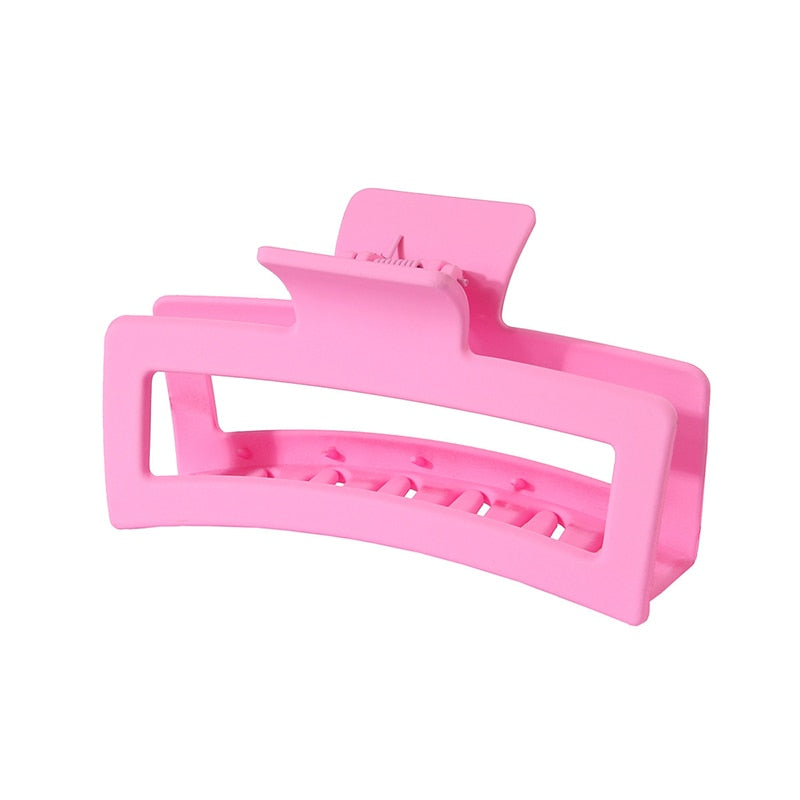 Large Oversized Rectangular Frosted Matted Fashion Hair Jewelry Clip Claw