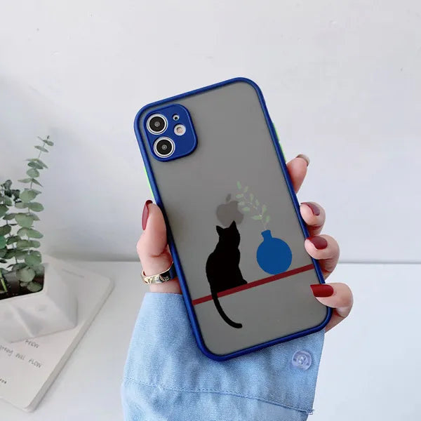 Adorable Cat Design Phone Case Cover for iPhone 15 14 Pro Max Plus