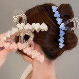 Sweet Adorable Love Heart Charm Jelly Fashion Hair Clip Claw