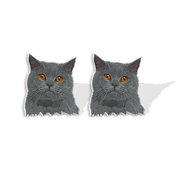 Cute Shorthair Cat Animal Lovely Fashion Mini Stud Earrings