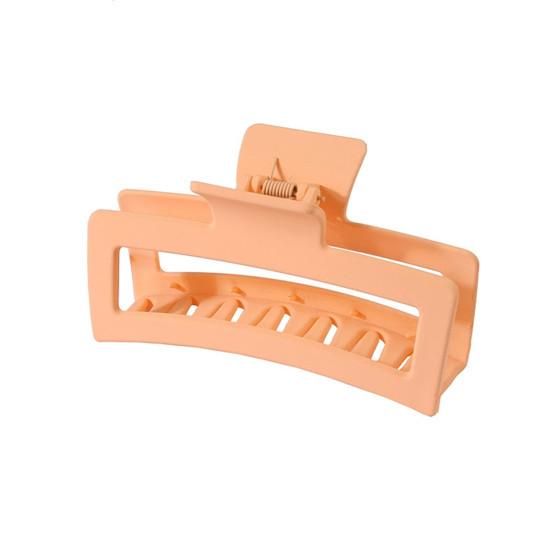 Large Oversized Rectangular Frosted Matted Fashion Hair Jewelry Clip Claw