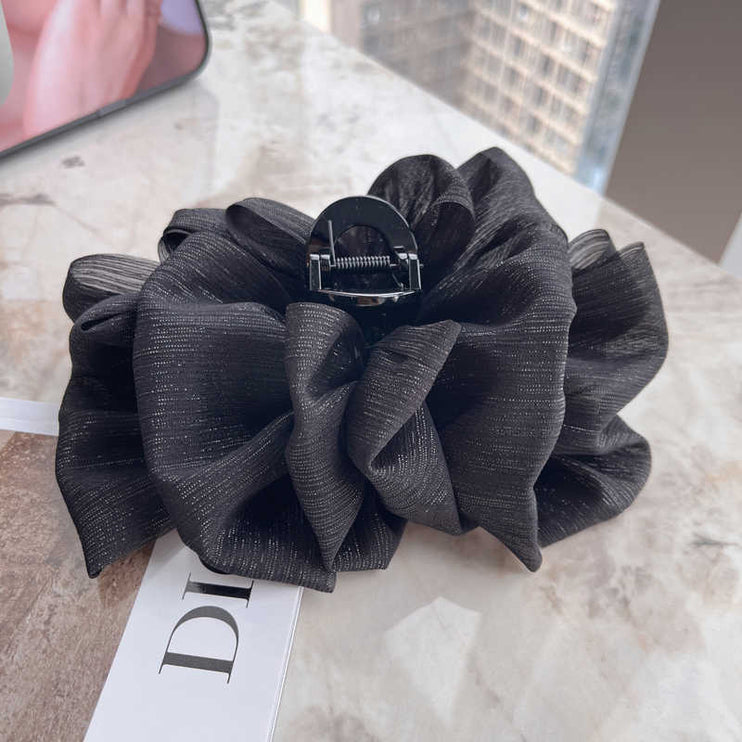 Sweet Beautiful Mesh Tulle Bow Design Hair Clip Claw - Accessoriesforever