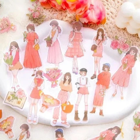 30pcs Look Flowering Girls Scrapbooking DIY Craft Decor Journal Stickers