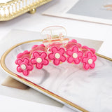 Cute Strawberry Flower Pattern Rose Red Fashion Hair Jewelry Clip Claw