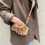 Fun Cute Giraffe Animal Design Leatherette Soft iPhone Protective Phone Case Cover