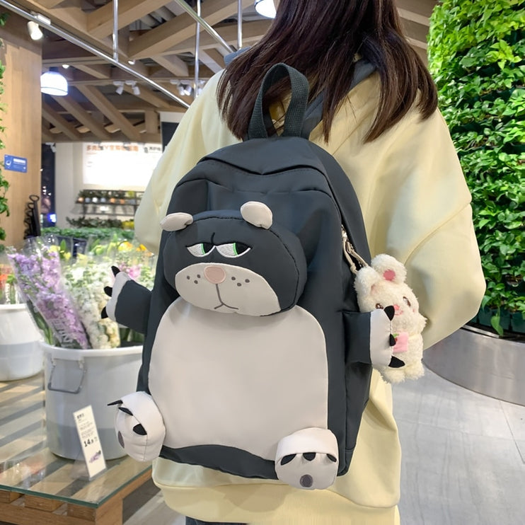 Cute Fun Animal Large Nylon Waterproof Fashion Travel School Bag Backpack