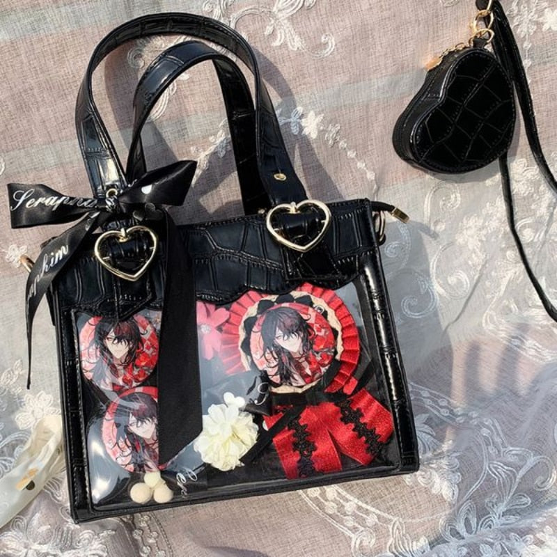 Trendy Cute Fashion Ribbon Ita-bag Crossbody Shoulder Handbag Tote Bag 