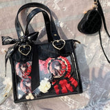 Trendy Cute Fashion Ribbon Ita-bag Crossbody Shoulder Handbag Tote Bag 