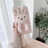 Adorable Cute Soft Teddy Bear Bunny Fluffy Phone Case Cover For iPhone 15 14 13 Pro 12 11 Pro Max 8 7 6S Plus SE