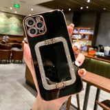 Beautiful Crystal Gold Plated Holder Stand iPhone Protector Case Cover II