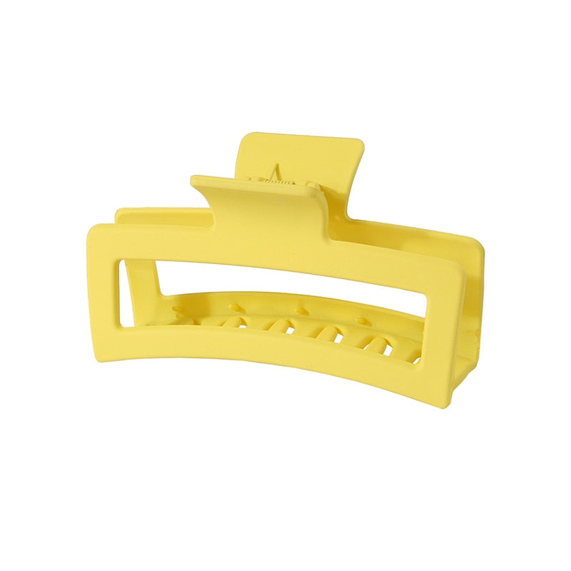 Large Oversized Rectangular Frosted Matted Fashion Hair Jewelry Clip Claw