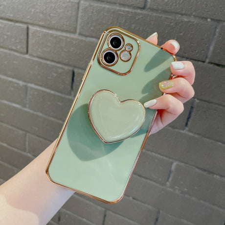 Heart Shaped Back Stand Holder iPhone Protective Phone Case Cover