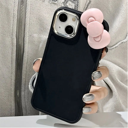 Cute 3D Pink Bowknot Soft Silicone Phone Case Cover for iPhone 15 14 13 12 11 Pro Max X XR - Accessoriesforever