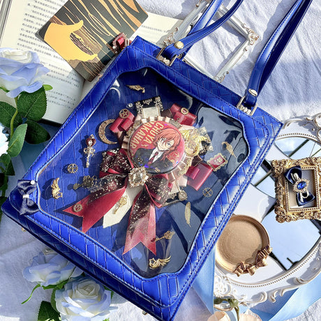 Stylish Trendy Large Clear Window Fashion Ita-bag Pin Bag Handbag Tote